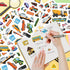 Chinyuti 312Pcs Transportation Stickers, Cute Truck Stickers Construction Sticker Self-Adhesive Transportation Vehicle