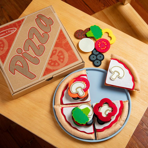 Set 42 Set 2+ Melissa & Doug Felt Food Mix And Match Pizza Play Food - Pieces Felt Pizza Play For Kids Kitchen, Pretend