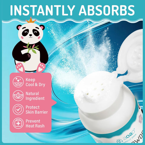 100g/3.5oz (2pack) Baby Body Powder | Cornstarch + Lavender Pollen Formula, Gentle Care & Rash Prevention, Talc-Free