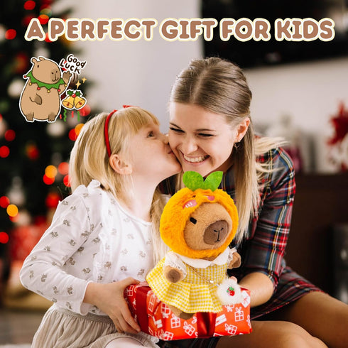 WAKSUN Plushies,10 Set,9 10.2 Capybara Plush for Boys Girls Birthday Dress Up Cute Pcs Clothes and Accessories Kawaii