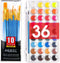 AROIC Watercolor Paint Set, 36-Color Non-Toxic Washable Watercolors with 10 Brushes for Kids & Adults, Art Supplies
