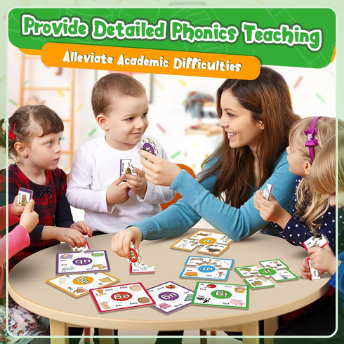 Phonics Puzzle Games, Spelling Games, Flash Cards for Toddlers, Educational Toys for Kids Preschool Learning