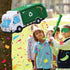 Seenelling 3D Garbage Truck Piata Trash Truck Birthday Decorations with a Blindfold and Bat for Kids Girls Boys Gift