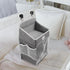 Beaupretty Hanging Nursery Organizer Bedside Storage Bag Diaper Caddy Tote with Multiple Pockets Gray Fabric for Crib
