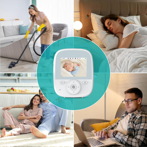 VIZOLINK 2.8" Baby Monitor with Camera and Audio, Video Baby Monitor with Secure Transmission No WiFi, Night Vision