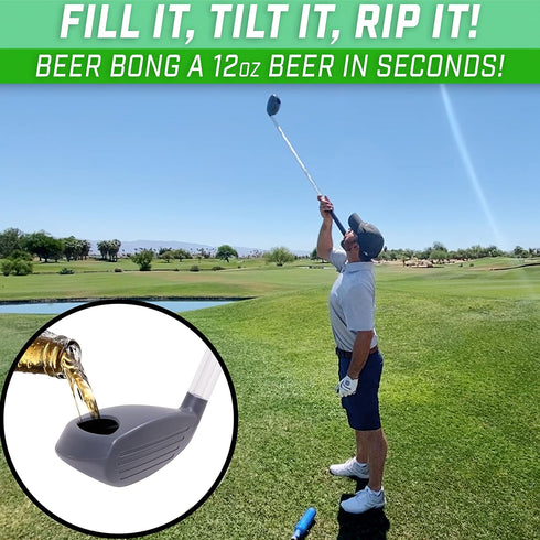 GoPong Beer Bomber Golf Club Beer Bong, Ultimate Novelty Party Gift for Golfers
