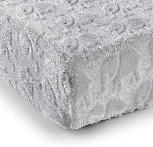 Levtex Baby - Elephant Diaper Changing Pad Cover - Fits Most Standard Changing Pads - Elepahnt - Grey - Nursery