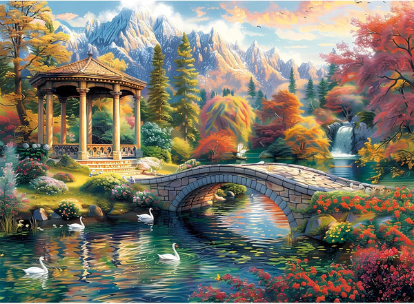WSCXSC 300 Piece Puzzles for Adults, Swan Forest Puzzle 300 Pieces Jigsaw Puzzles