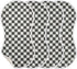 FLildon Muslin Burp Cloth for Baby 4PCS Checkered Black White Super Absorbent Burping