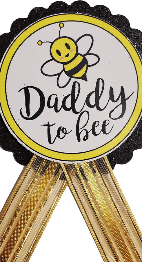 Daddy to Bee Pin for Baby Shower, Yellow and Black Pin for Dad to Wear at Baby Shower, Baby Sprinkle