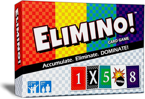 Elimino! Card Game - Modern Update on Classic Garbage Card Game by 11 & 13 Year Old Sisters, Ages 7+