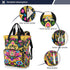 YANENDIE Backpack, Backpack Backpack Intricate Floral Pattern Diaper Bag Unisex Travel Baby Diaper Bags with Stroller