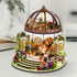 1:24 TuKIIE DIY Miniature Dollhouse Kit with Furniture, Scale Creative Room Mini Greenhouse Wooden Doll House for Kids