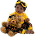 Lifelike Reborn Baby Dolls Black Girl - Realistic Newborn Dolls with Soft Poseable Body, Teddy Toy, Sunflower Clothes,