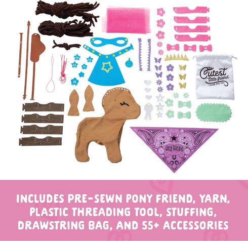 1 5+ Craft- Tastic - Make a Friend Pony - Mini Sewing Kit, Arts and Crafts, Kids Crafts, Art Supplies, Craft Kit Makes