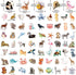 160pcs Cute Animal Stickers for Kids - Cartoon Watercolor Animal Stickers for Water Bottle, Laptop, Scrapbook,