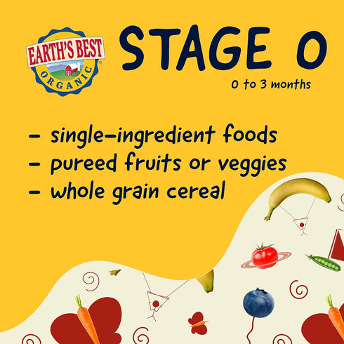 Earth's Best Organic Baby Food - Whole Grain Multi-Grain Cereal, 8 oz Box (Pack of 12)