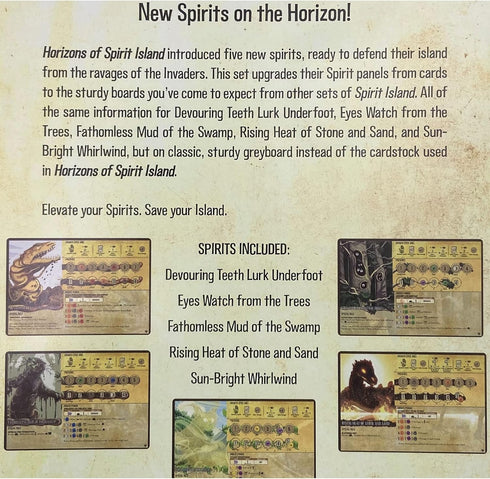 Greater Than Games | Horizons of Spirit Island: Punchboard Panels, Cooperative Strategy Board Game Accessory Upgrade