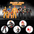 Playset, Kids Firefighter Action Figures Fireman Figures Toys with Tools, Red Fire Trucks, Army Vehicles, Helicopter