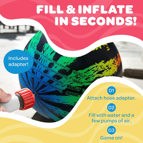 Watermelon Ball JR - Durable Pool Toy for Underwater Games, Perfect for Water Parties, Ages 6+
