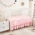 3-Piece Set Set Tufted Ruffle Crib Bedding for Girls - Ultra Soft Baby Bedding Includes Boho Crib Comforter, Sheet