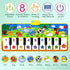 53'' 23'' 8 1 2 3 4 5 M SANMERSEN Piano Mat, x Musical Toys for Toddlers Floor Piano Touch Playmat with Animal Sounds