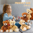 MorisMos Bulk Teddy Bears, 6 Packs of 14 Inch Stuffed Animals, Soft Plush Bears for Baby Shower, Kids, Brown, Dark Brown