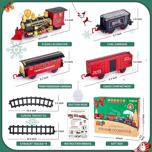 Set, Sets 3 4 5 6 7 8+ Letapapa Train Christmas Train for Under The Tree, Electric Train Toy for Boys & Girls, Toy