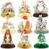 Fumete 9 Pack Woodland Animals Honeycomb Centerpieces, 3D Table Topper Baby Shower Decorations for Green Forest Theme