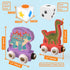 Set Counting ORBRIUM Wooden Train Magnetic Dinosaur Trains Montessori STEM Toys Number Shapes Colors Dice Game Mat Bag