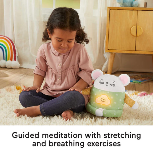 Fisher-Price Toddler Toy - Meditation Mouse Plush Sound Machine with Music and Light for Preschool Kids Ages 2+