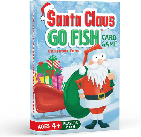 Santa Claus GO FISH Card Game, Christmas Gift for Kids 4-8, Matching, Slap Jack & Old Maid