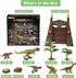 Dinosaur Toys for Kids 3-5, Realistic Jurassic Figures with Park Gate, Educational Play Set for Boys and Girls