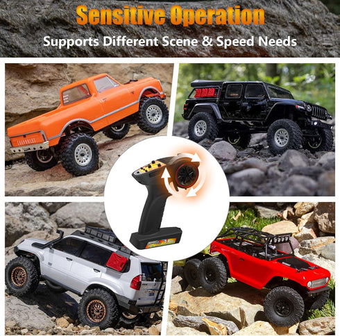 2 1 3CH 2.4GHz SCX24 GOUPRC in ESC & Receiver with RC Transmitter ESC Remote Controller Receiver Combo for Axial RC Car