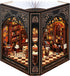 Nookmaster Book Nook Kit Classical Library Miniature Dollhouse Book Nook Bookshelf Insert