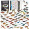 BIWASE Dinosaur Toys Book with 50 PCS Different Dinosaurs Figures & Pokers,Interactive