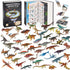 BIWASE Dinosaur Toys Book with 50 PCS Different Dinosaurs Figures & Pokers,Interactive