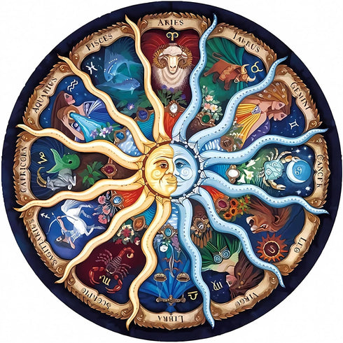 Zodiac Horoscope Puzzles for Adults - 1000 Pieces Challenging Jigsaw Puzzle for Game Nights, Finished Size 26.7"