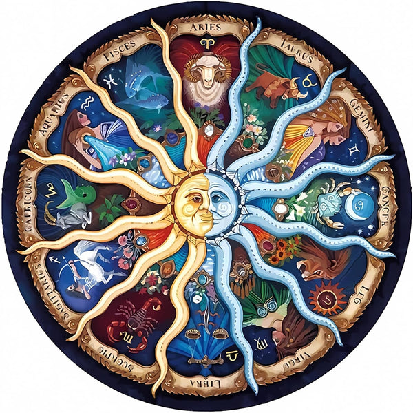 Zodiac Horoscope Puzzles for Adults - 1000 Pieces Challenging Jigsaw Puzzle for Game Nights, Finished Size 26.7"