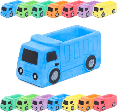 Isle of Whimsy Dump Truck Sidewalk Chalk for Kids (14 Pack) Construction Truck Chalk for