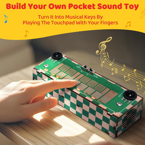 SCAEMO 8 Build Your Own Musical Instrument Portable Music Synthesizer, with Key Touchpad, Novelty Toys for Beginner