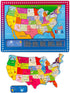 Wondertoys 46 Pieces Wooden USA Map Puzzle - Educational Geography Puzzles for Kids, US Map Puzzle for Boy Girl