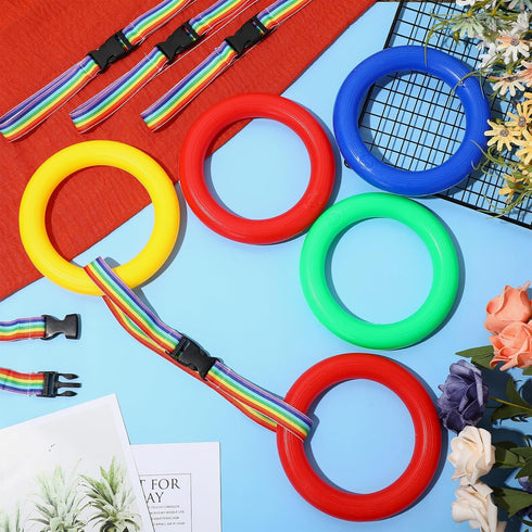Berlune 36 Pack Toddlers Walking Ropes, Colorful Line and Safety Loops for Preschool, Detachable Transition Rope