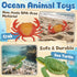 Set 12 Ocean Sea Life Toy Figures for Kids, PCS Realistic Marine Animals with Shark, Dolphin, Sea Turtle, Penguin