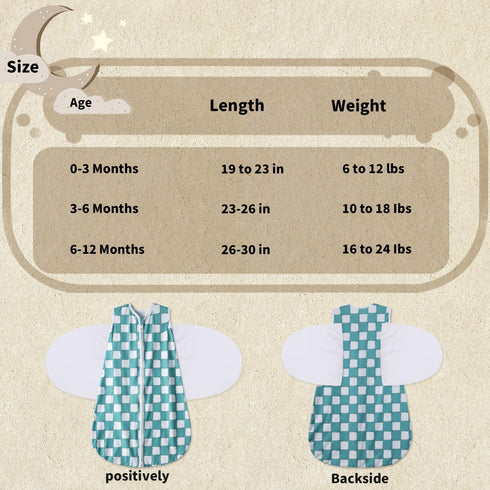 Swaddle,3-Way Blanket,100% 6-12 GUNTAIL Newborn Sleep Sack Baby Adjustable Wearable Rayon Cotton Swaddling Sleeping