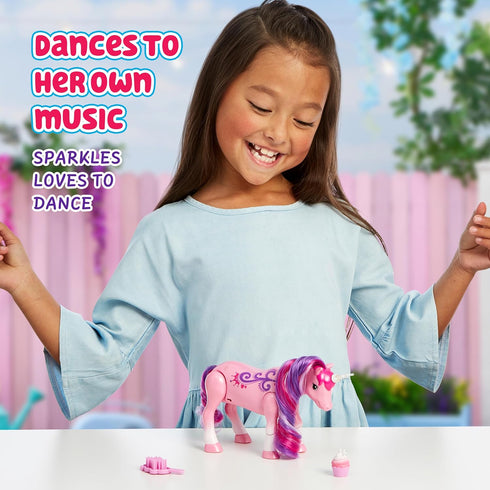 Little Live Pets Sparkles The Unicorn Toy - Musical Dancing Pony with Light Up Rainbow Horns, Interactive Animal Toy