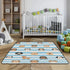 EtherSpher 1-Piecing 50'' 50''alfombrilla Blue White Striped Dog Large Stylish Baby Care Play mat for Floor Foldable