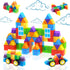Cra-Z-Art Magrific 3D Magnetic Blocks, 28 Piece Set, Colorful Magnet Building Tiles with 3D Blocks and Vehicle Wheels