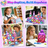 Set 3+ Coodoo Mini Magnetic Tiles with Iron Box, Travel Essentials Portable Magnet Building Blocks, Montessori
