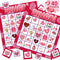 jollylife 40 Players Valentine's Day Bingo Game Cards - Class Party Supplies Activity